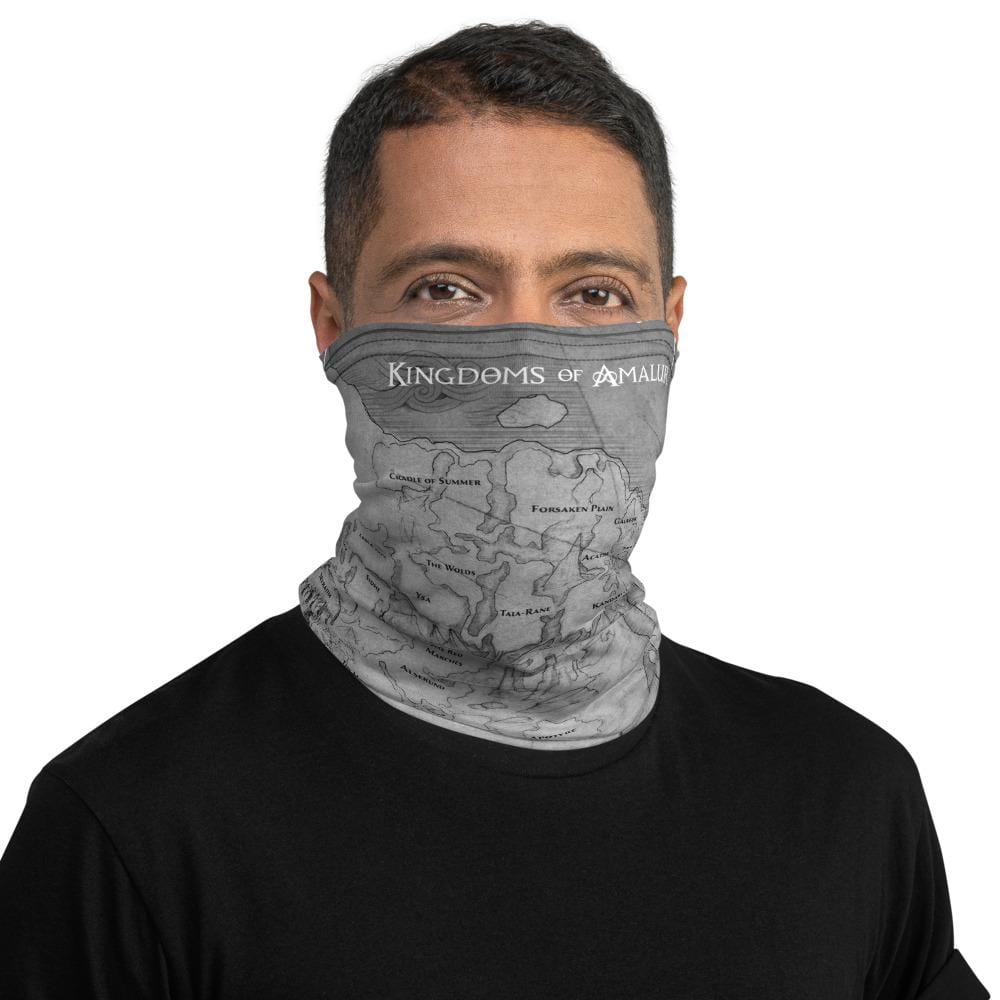 Kingdoms of Amalur Neck Gaiter – Grayscale Map