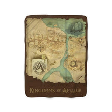 Load image into Gallery viewer, Kingdoms of Amalur Map Fleece Blanket
